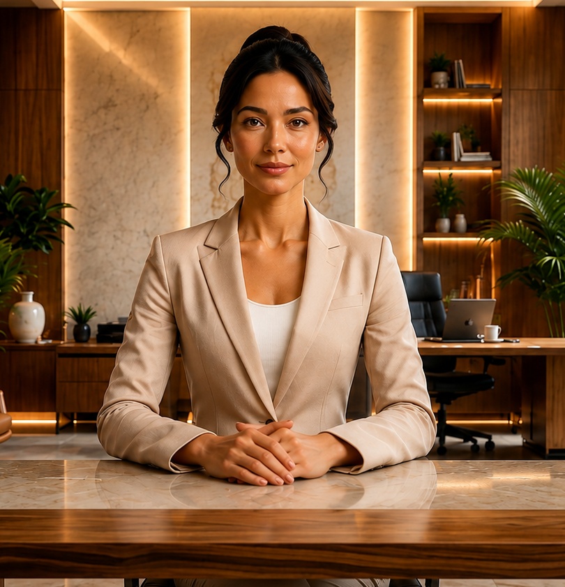 Aniiko, the Mas Operations Digital Employee, at the reception desk